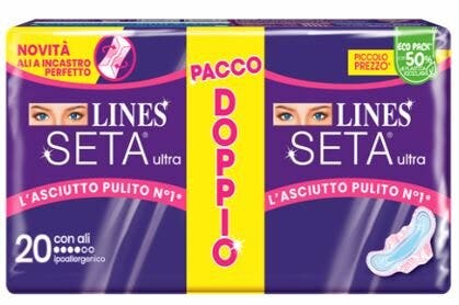 Lines Seta Ultra Nuovo Con Ali Bipack 20 Assorbenti-1