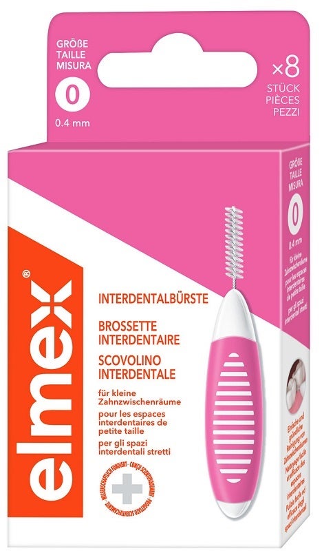 Elmex Interdental Brush Scovolini Interdentali Rosa 0,4mm 8 Pezzi-1