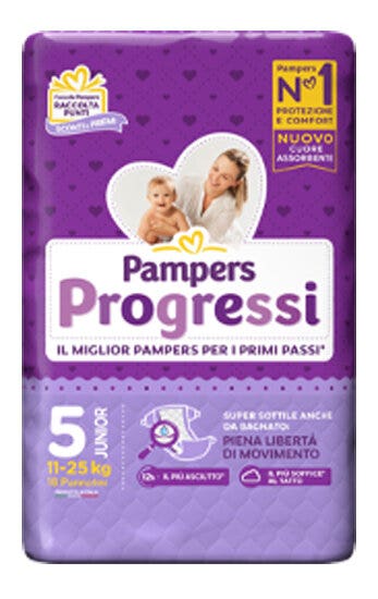 Pampers Progressi Junior 18 Pezzi 11-25kg-1