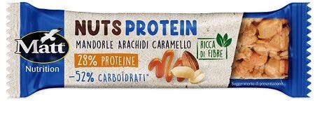 Matt Nuts Protein Barretta Arachidi/Caramello/Mandorle 39g-2