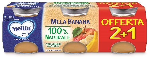 Mellin Omogeneizzato Mela/Banana 3x100g 4Mesi+-1