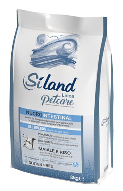 Siland Nucrointestinal Gusto Maiale E Riso Cibo Secco Cani Adulti Sacco 3kg-2