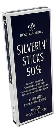 Matita Caustica Silverin Nitrato D'argento 50% Rigida Lunghezza 115 mm 10 Pezzi