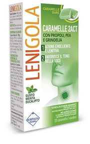 Lenigola 2Act Menta/Eucalipto 20 Caramelle Dure-1