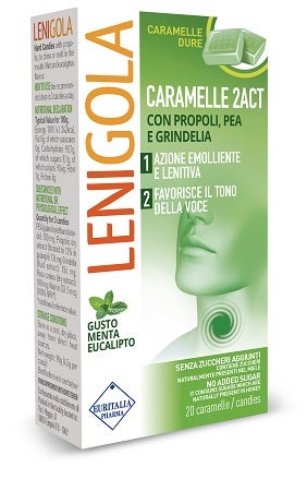 Lenigola 2Act Menta/Eucalipto 20 Caramelle Dure-1