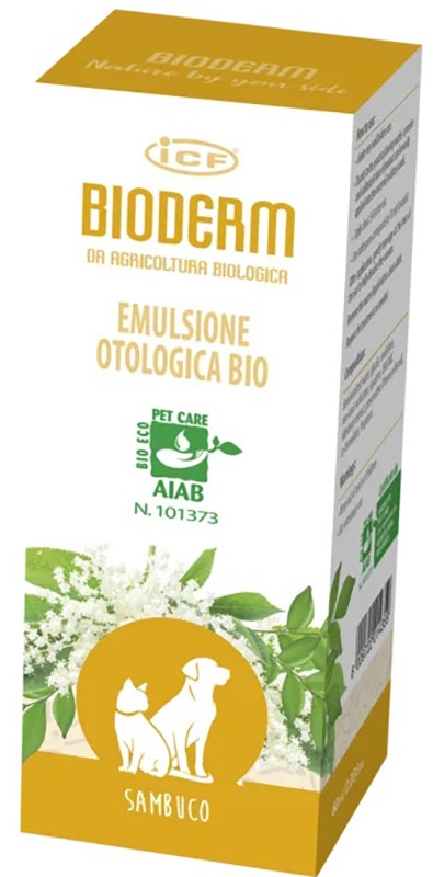 Bioderm Emulsione Otologica Bio Al Sambuco Per Cani E Gatti Flacone 60ml-1