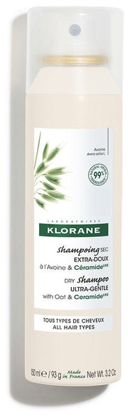 Klorane Shampoo Secco Extra-Delicato all'Avena&Ceramide Tutti i Tipi di Capelli 150ml-1