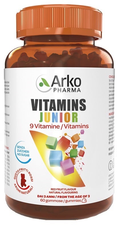 Vitamins Junior Senza Zuccheri Gusto Frutti Rossi 60 Gummies