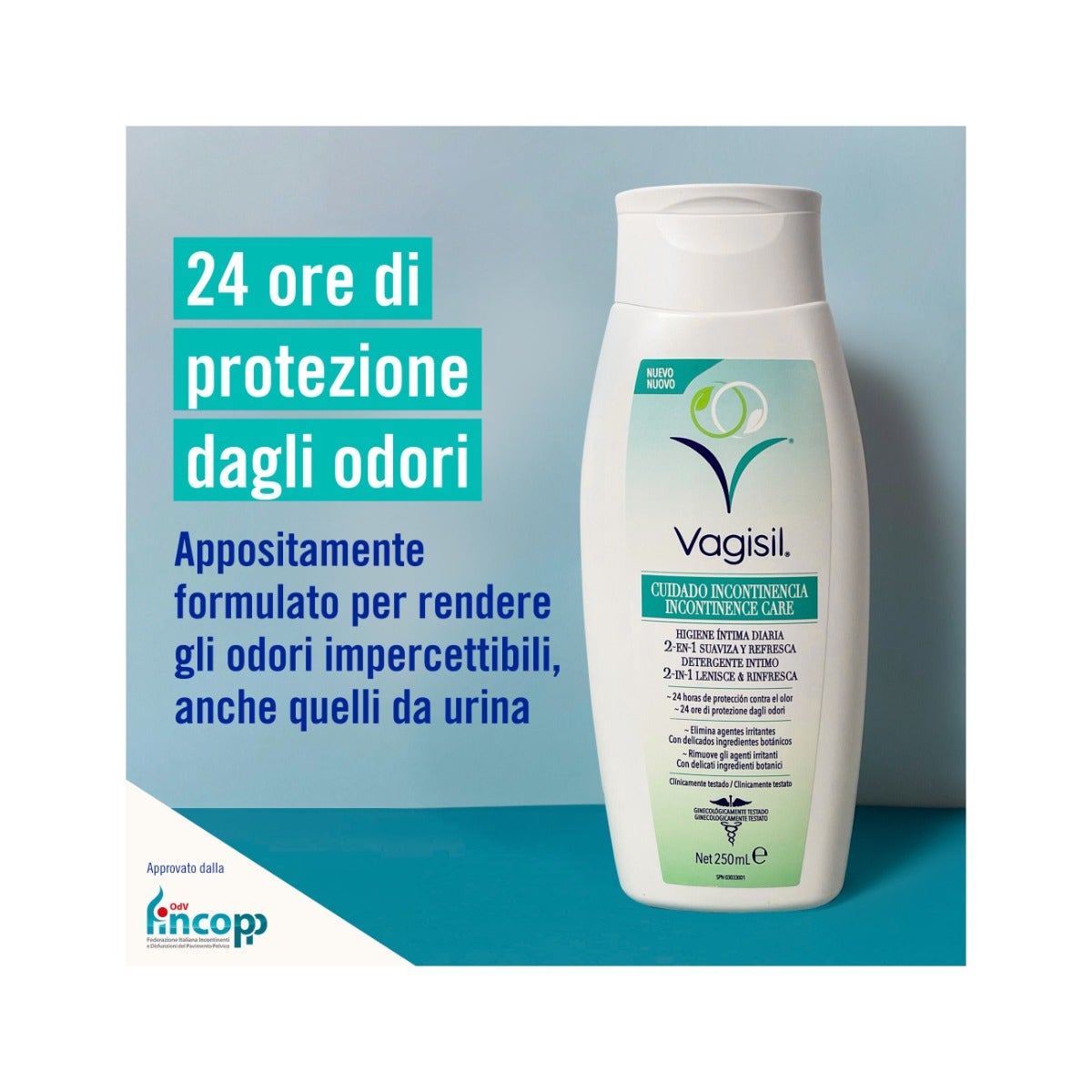 Vagisil Incontinence Care Detergente Intimo Lenisce E Rinfresca 250ml-3