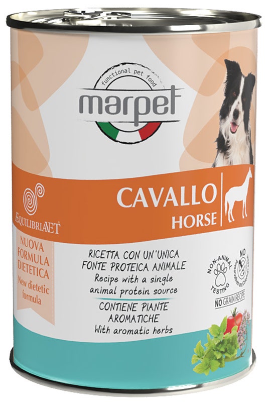 Marpet Aequilibriavet Dog Cavallo Cibo Umido Per Cani Adulti Scatoletta 400g-1