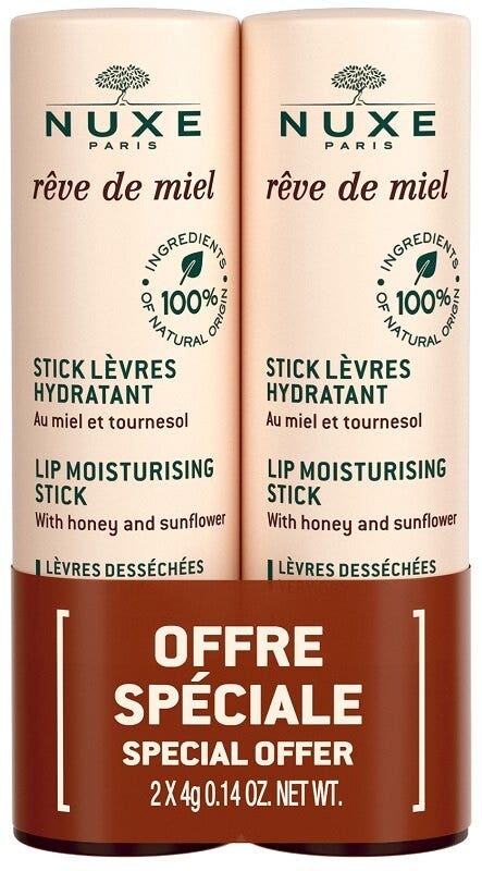 Nuxe Rêve De Miel Stick Labbra Idratante Bipack 2x4g-1