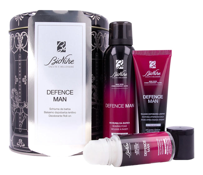 Defence Man Kit Schiuma da barba + Balsamo dopobarba lenitivo + Deodorante Roll-on