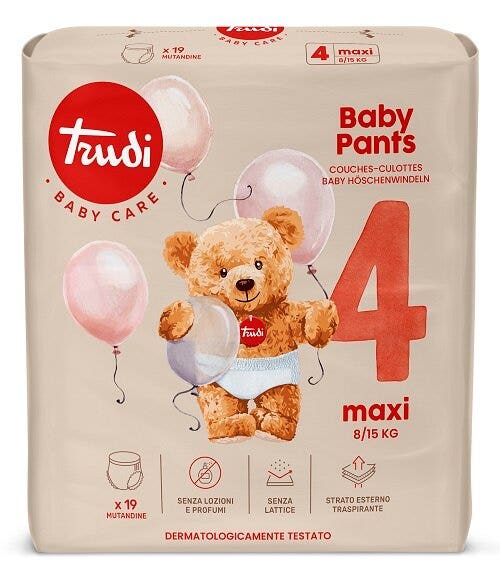 Trudi Baby Pants Pannolini a Mutandina Taglia 4 Maxi 8-15 Kg 19 Pezzi-1