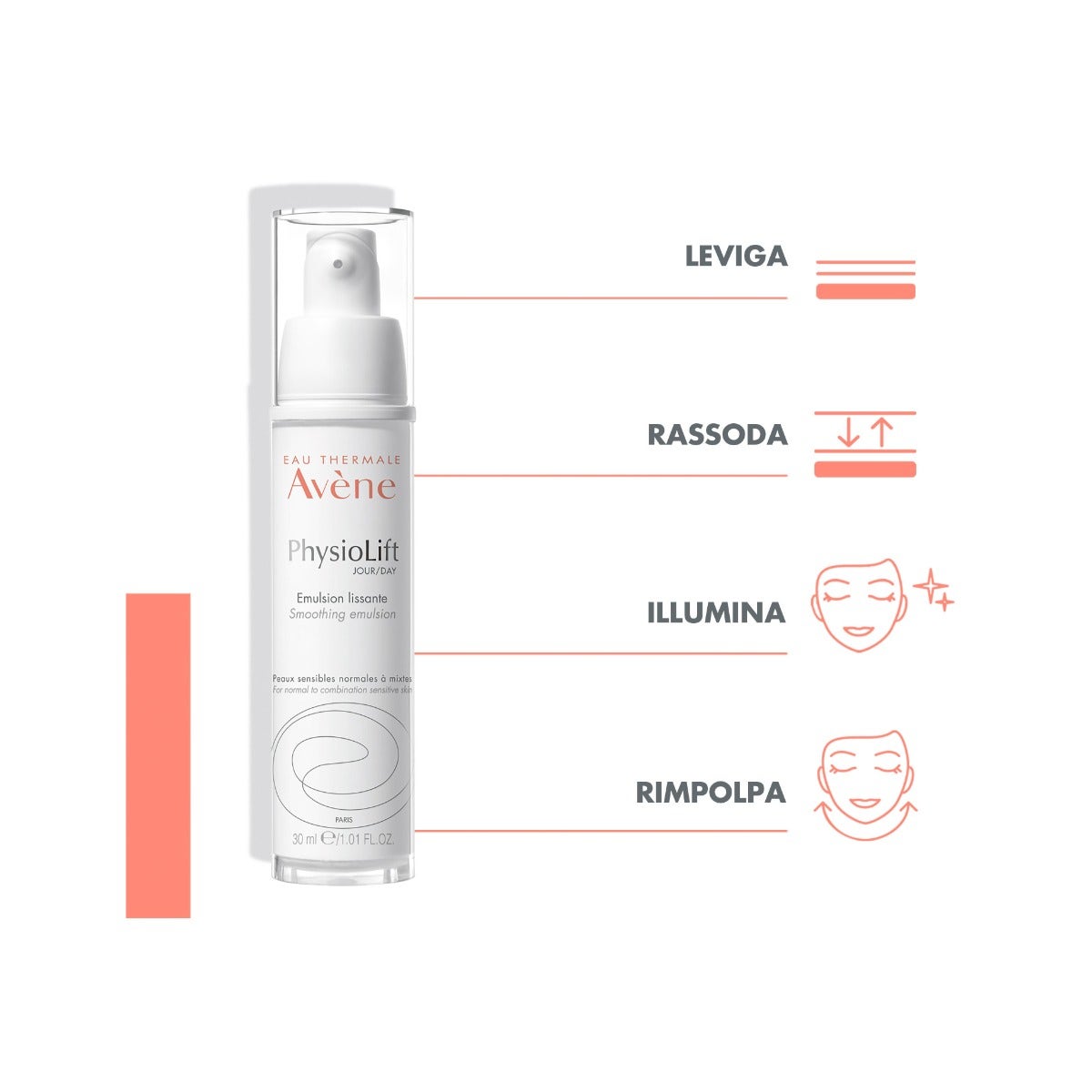 Eau Thermale Avène Physiolift Giorno Emulsione Levigante Anti-età Rughe Evidenti 30ml-4