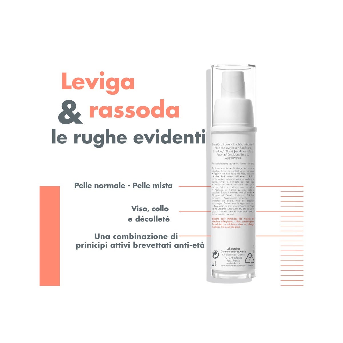 Eau Thermale Avène Physiolift Giorno Emulsione Levigante Anti-età Rughe Evidenti 30ml-5