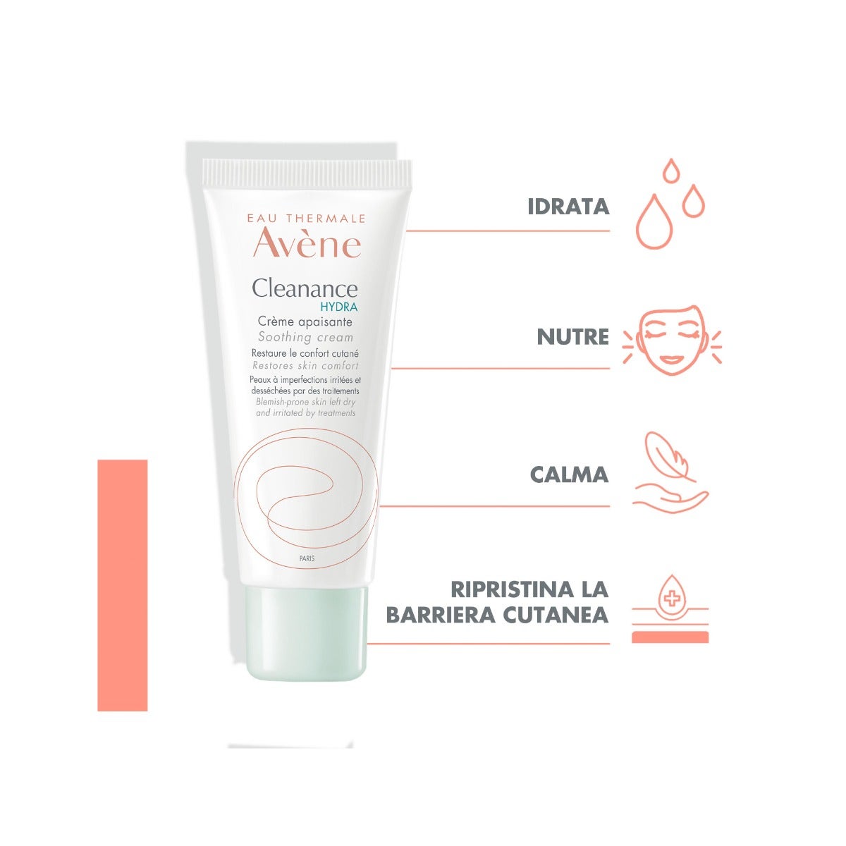 Eau Thermale Avène Cleanance Hydra Crema Pelle Grassa Con Imperfezioni 40ml-6