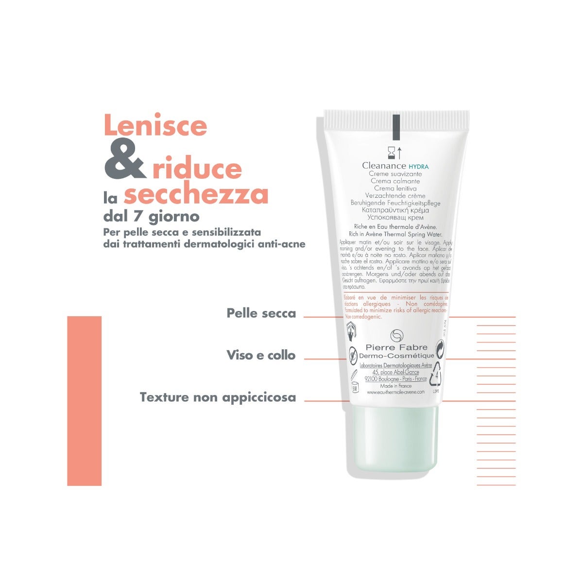 Eau Thermale Avène Cleanance Hydra Crema Pelle Grassa Con Imperfezioni 40ml-7