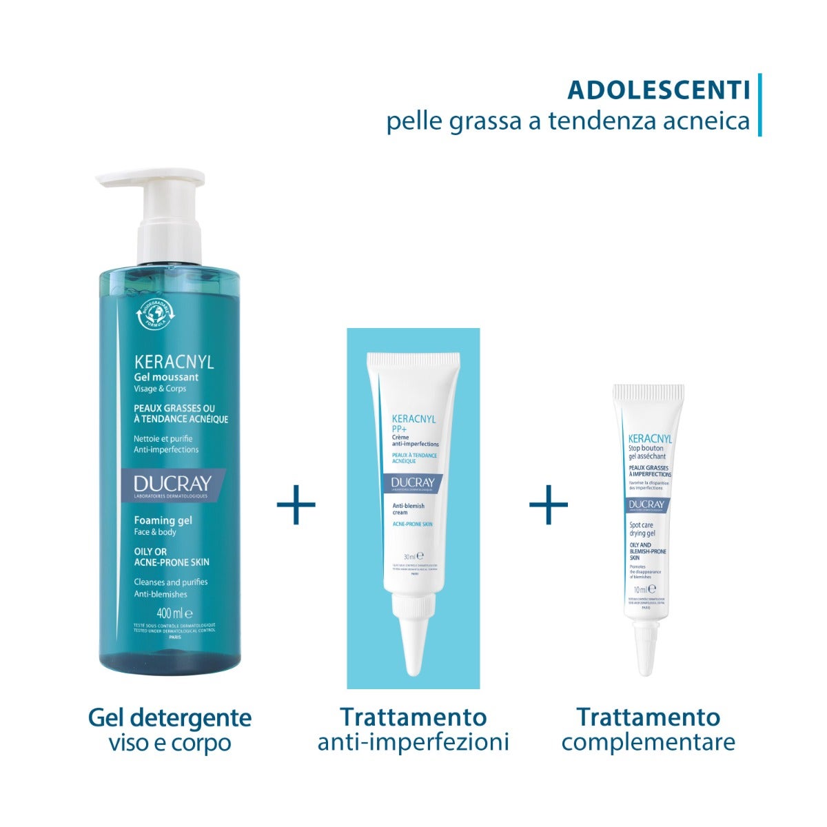 Ducray Keracnyl Gel Detergente Pelle Grassa 400ml-10