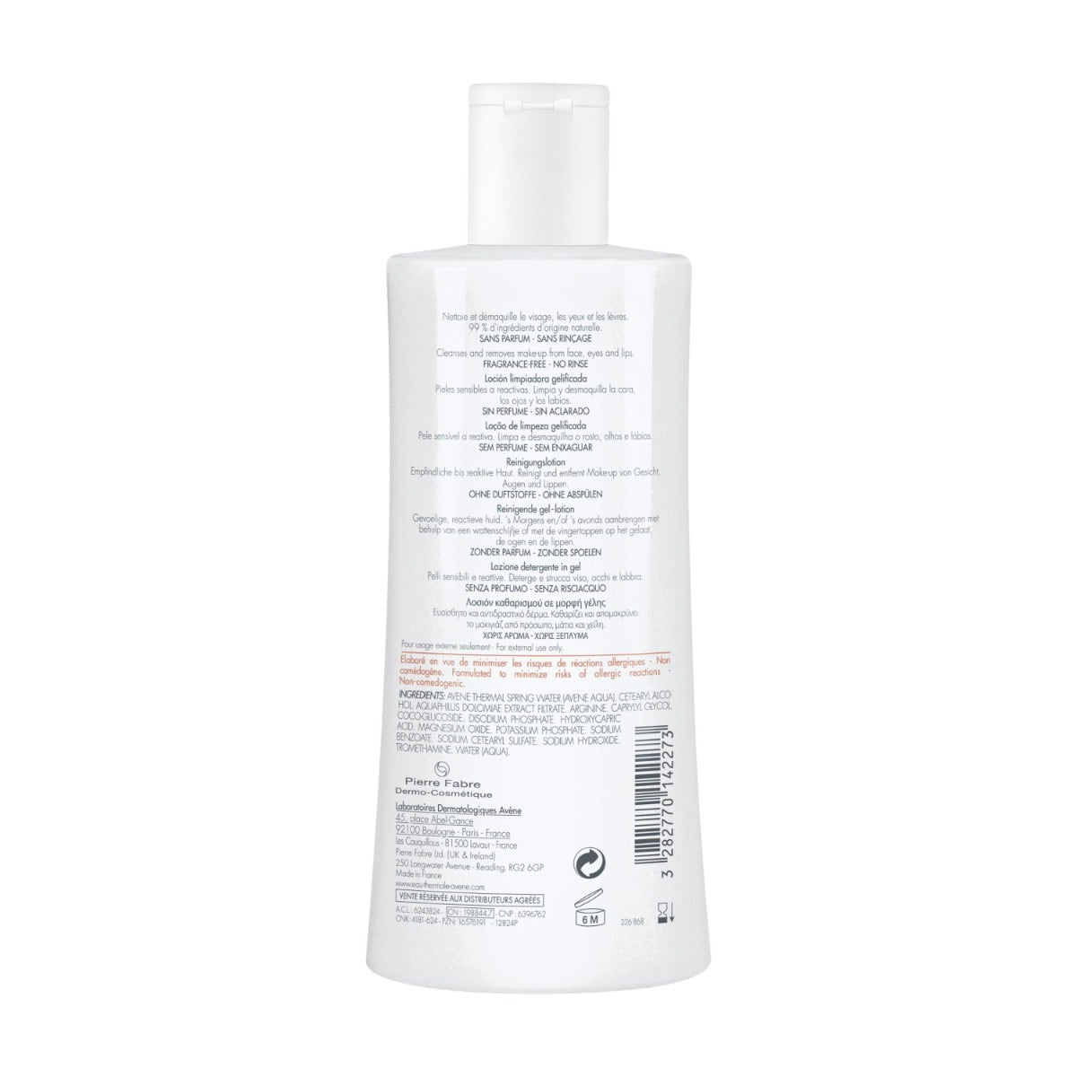 Avene Tolerance Lozione Detergente In Gel Viso E Occhi Pelli Sensibili Reattive 400ml-6