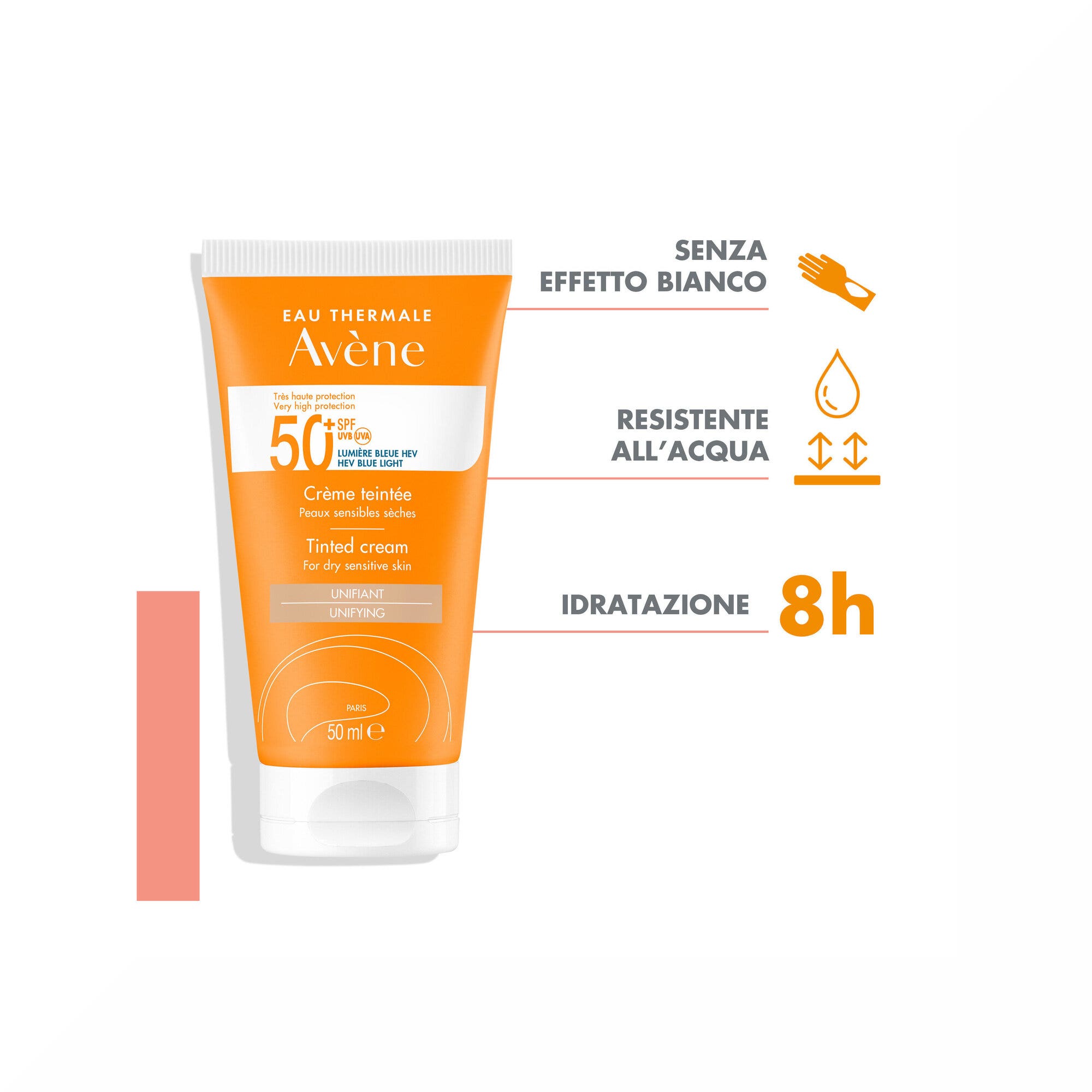 Avène Crema Colorata SPF 50+ Solare Viso 50ml-6