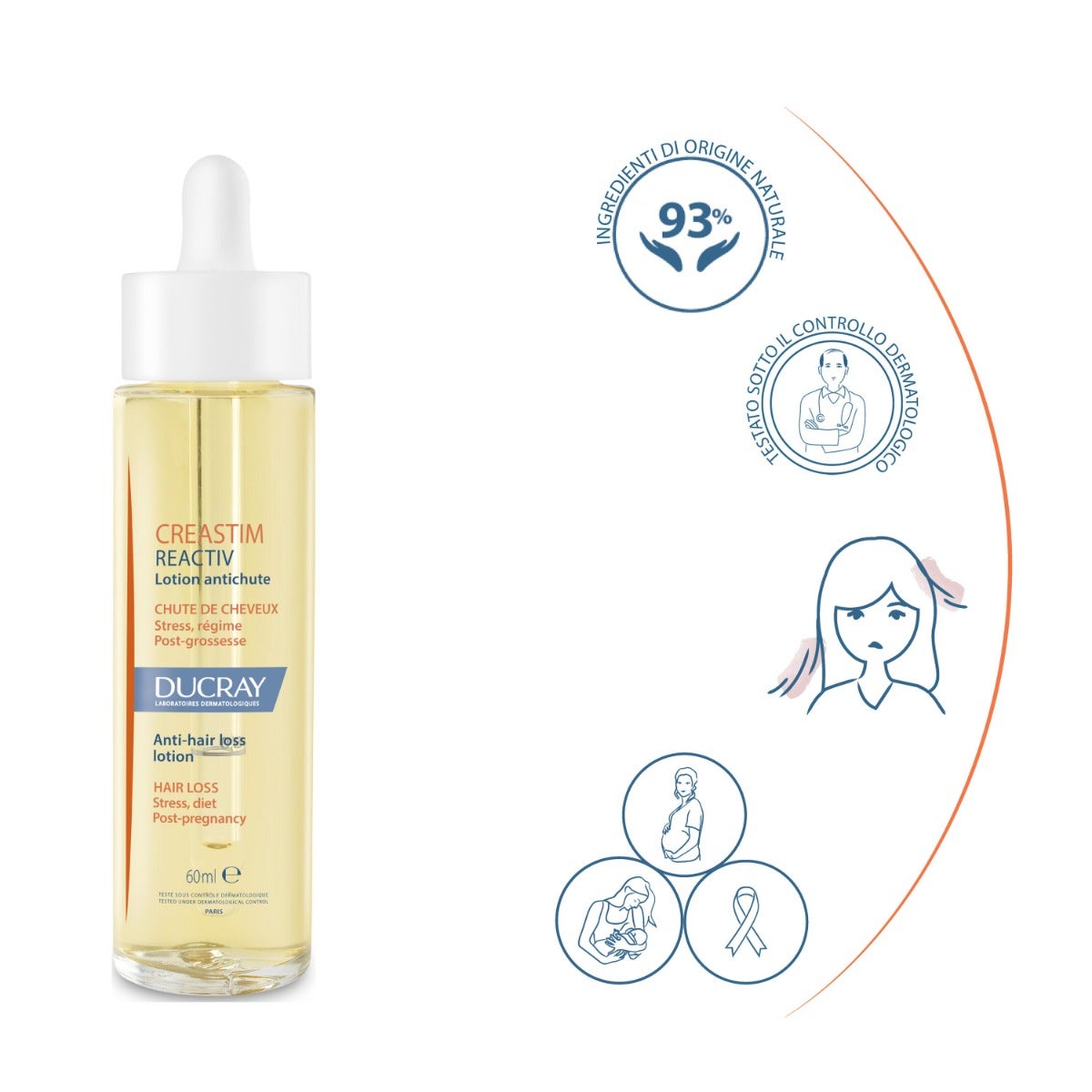 Ducray Creastim Reactiv Lozione Caduta Capelli 60ml-3