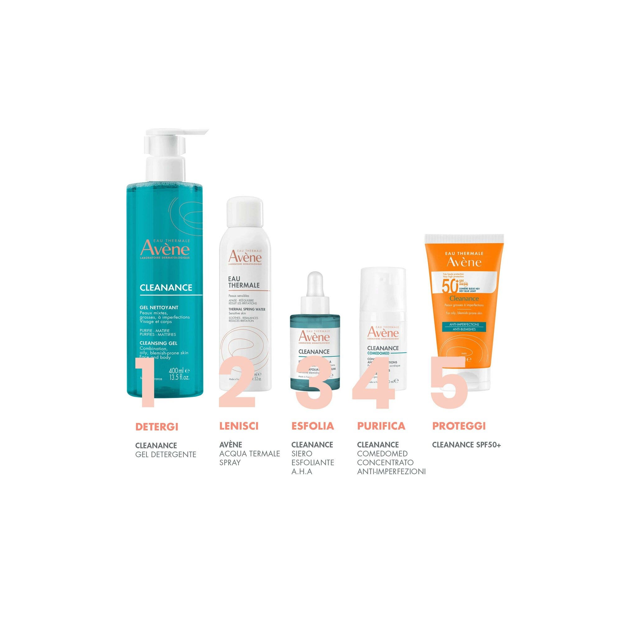 Eau Thermale Avène Cleanance Gel Detergente Purificante Pelle Grassa Con Imperfezioni 400ml-6