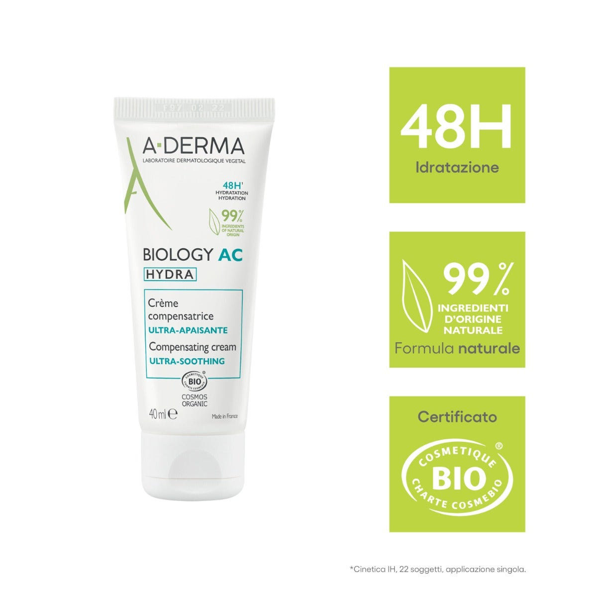 A-Derma Biology Ac Hydra Crema Compensatrice Ultra-lenitiva Anti-imperfezioni 40ml-7