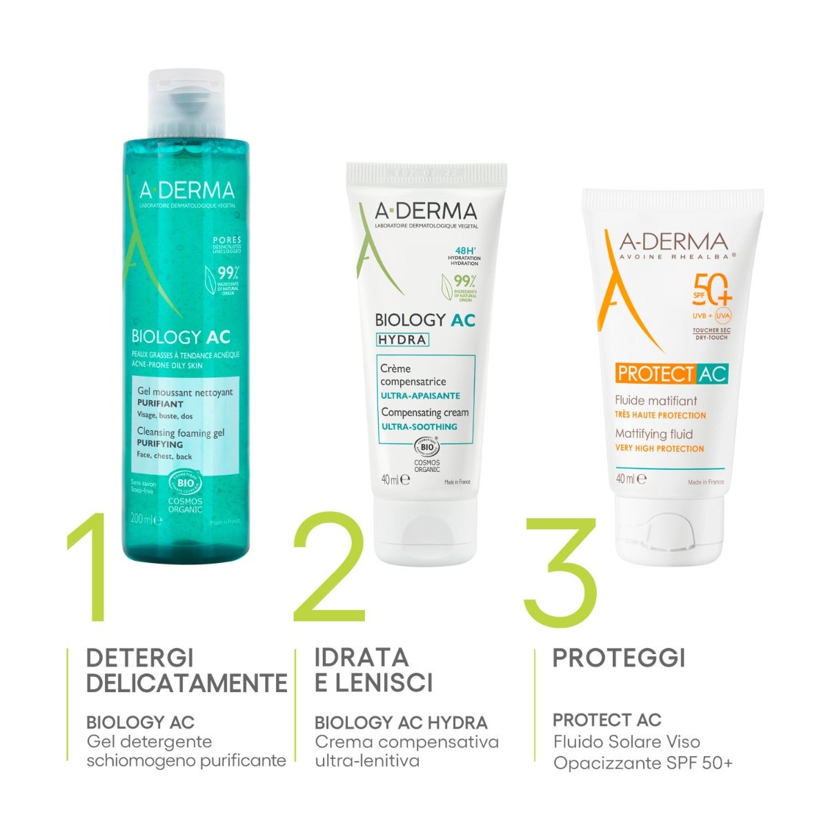 A-Derma Biology Ac Hydra Crema Compensatrice Ultra-lenitiva Anti-imperfezioni 40ml-11
