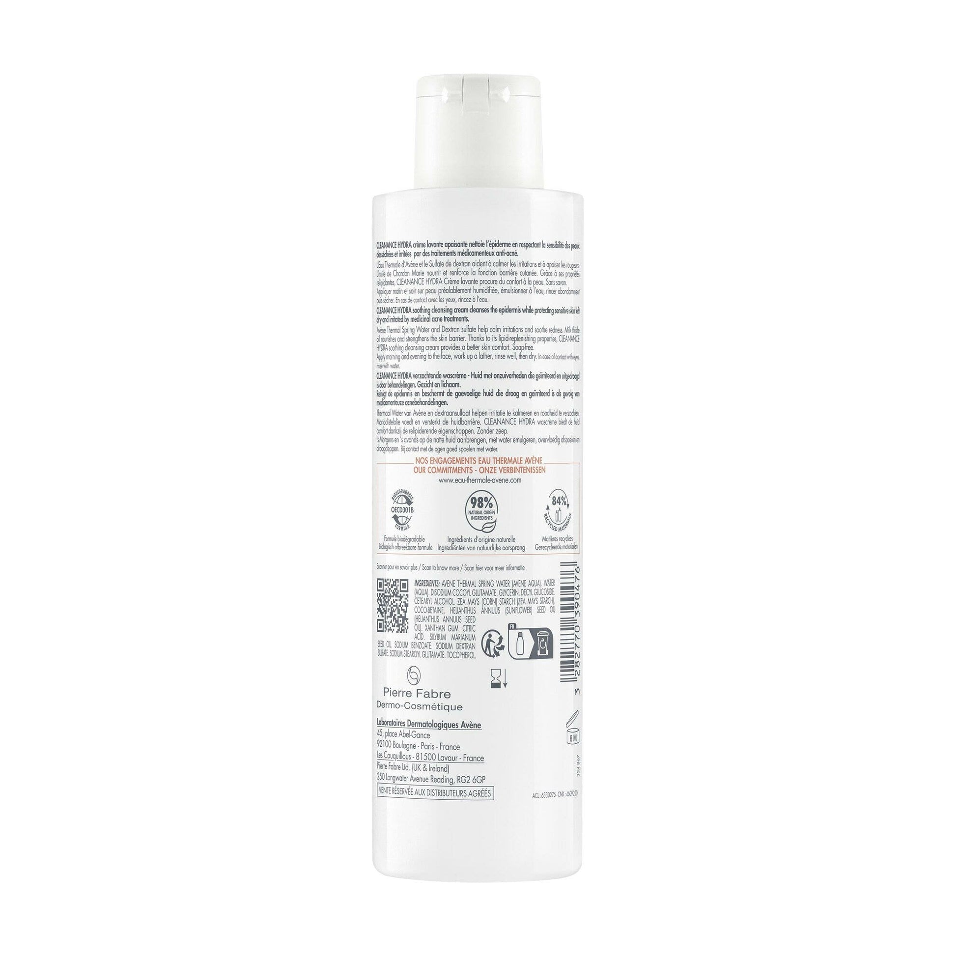 Eau Thermale Avène Cleanance Hydra Crema Detergente Lenitiva 200ml-2