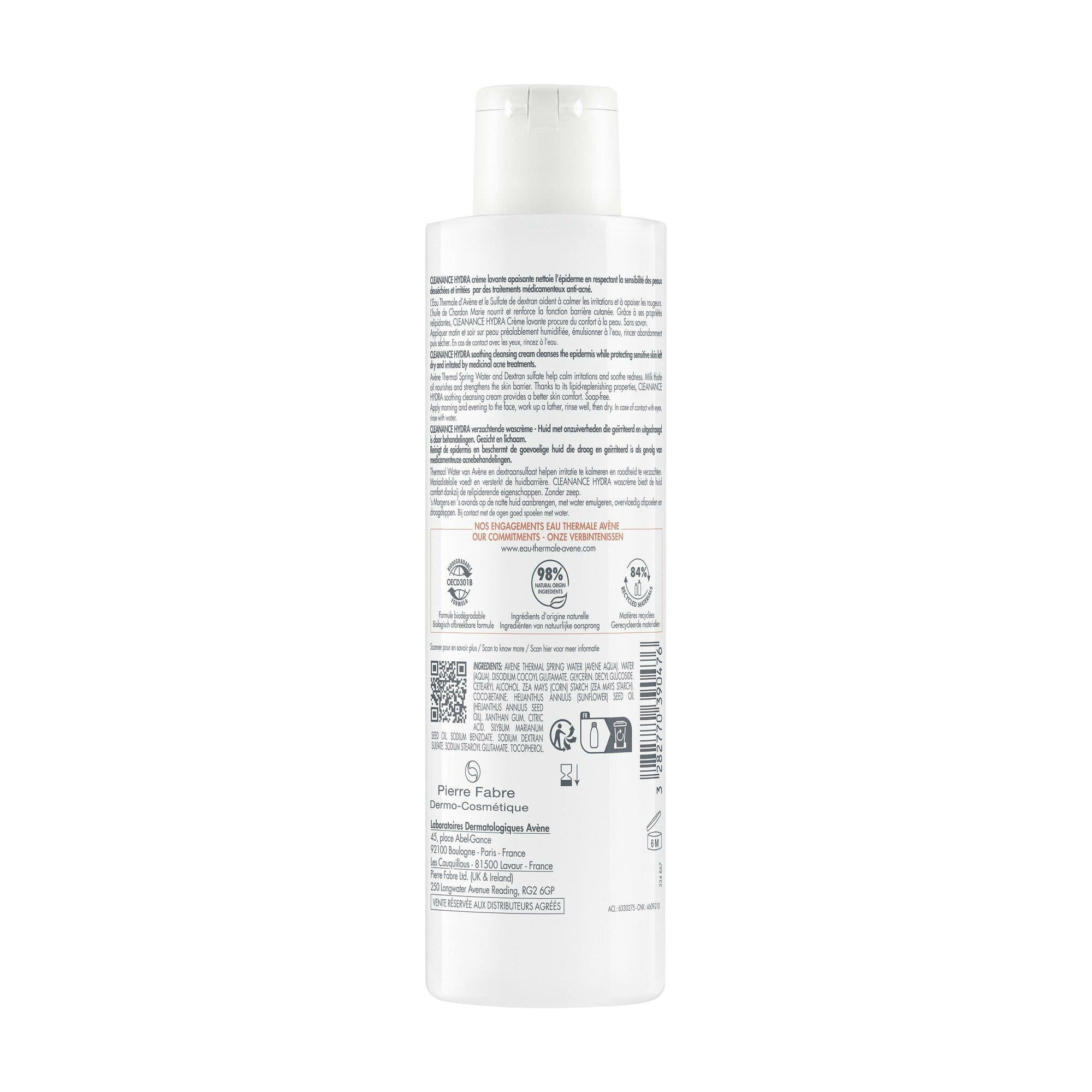 Eau Thermale Avène Cleanance Hydra Crema Detergente Lenitiva 200ml-2