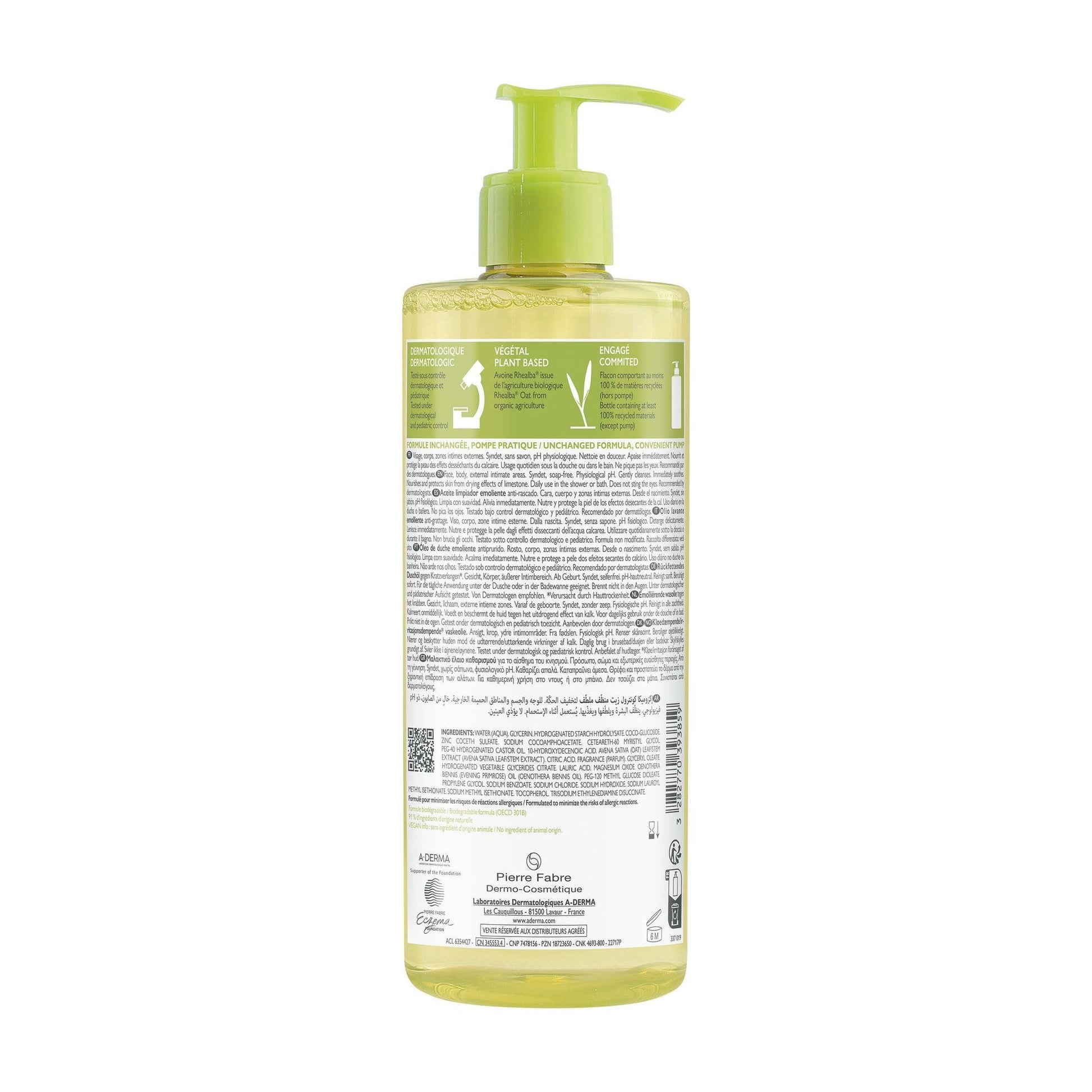 A-Derma Exomega Control Olio Lavante Emolliente Anti-Grattage 500ml-1
