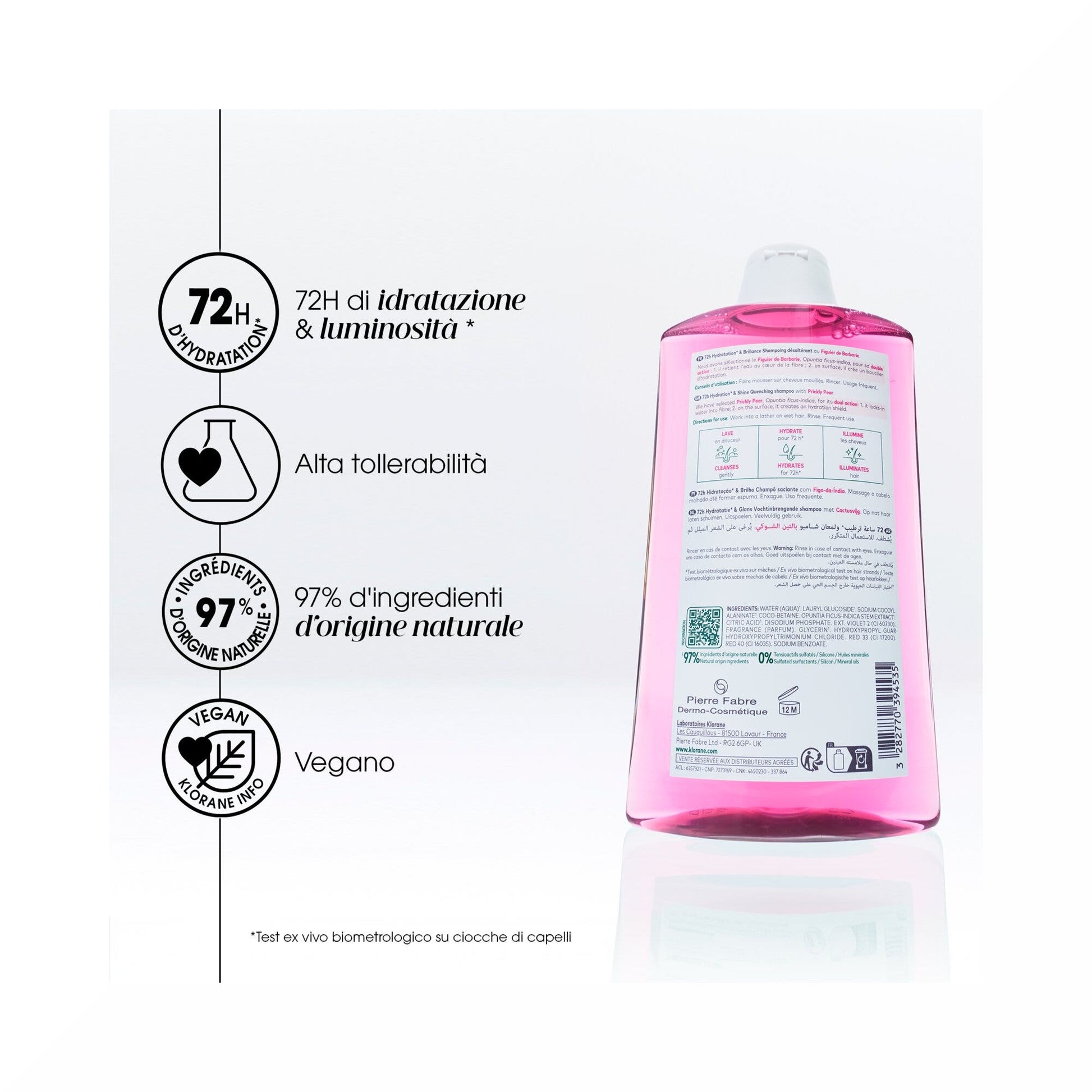 Klorane Shampoo Idratante Illuminante Fico d’India 200ml-2