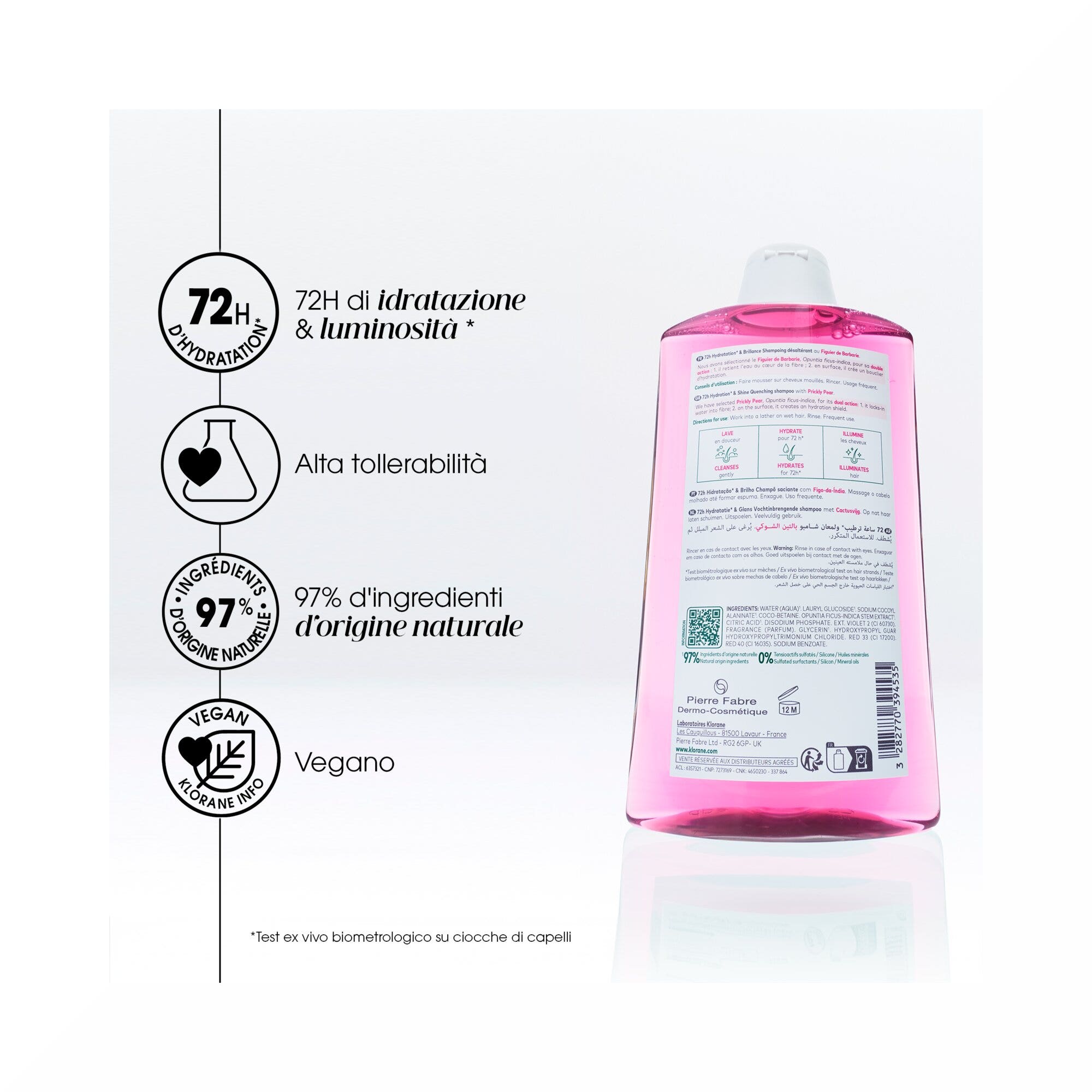 Klorane Shampoo Idratante Illuminante Fico d’India 200ml-2