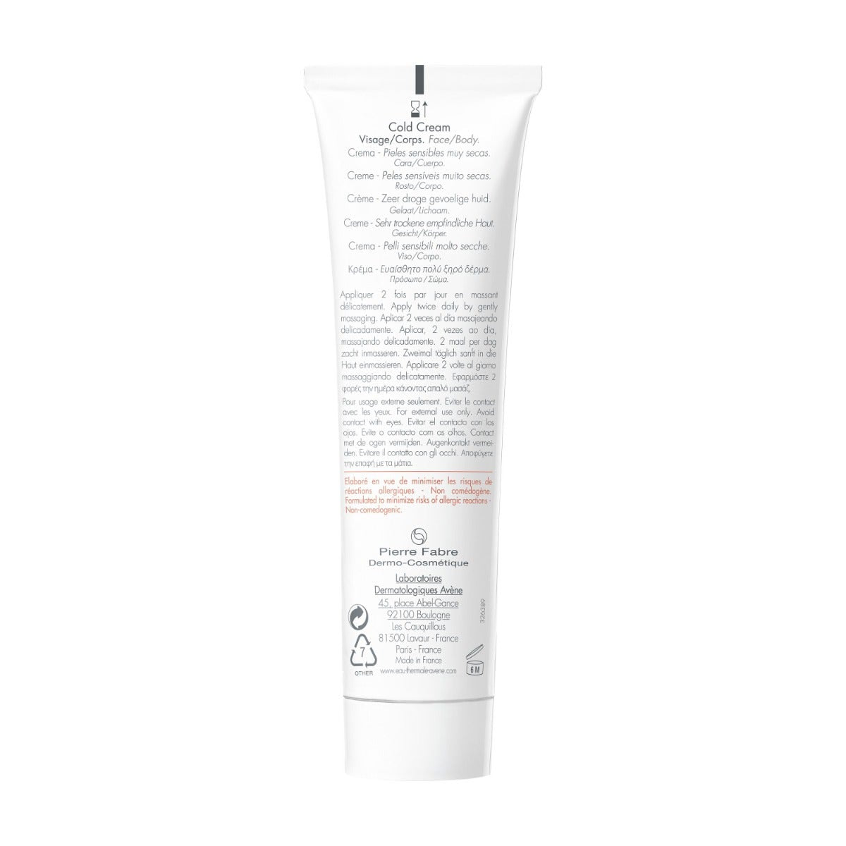 Avene Cold Cream Crema Viso 100ml-4