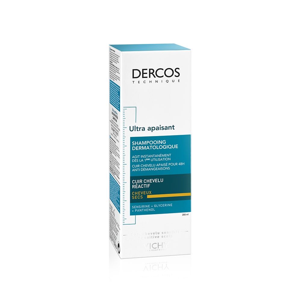 Vichy Dercos Shampoo Ultra Lenitivo Cuoio Capelluto Reattivo Capelli Secchi 200ml-5