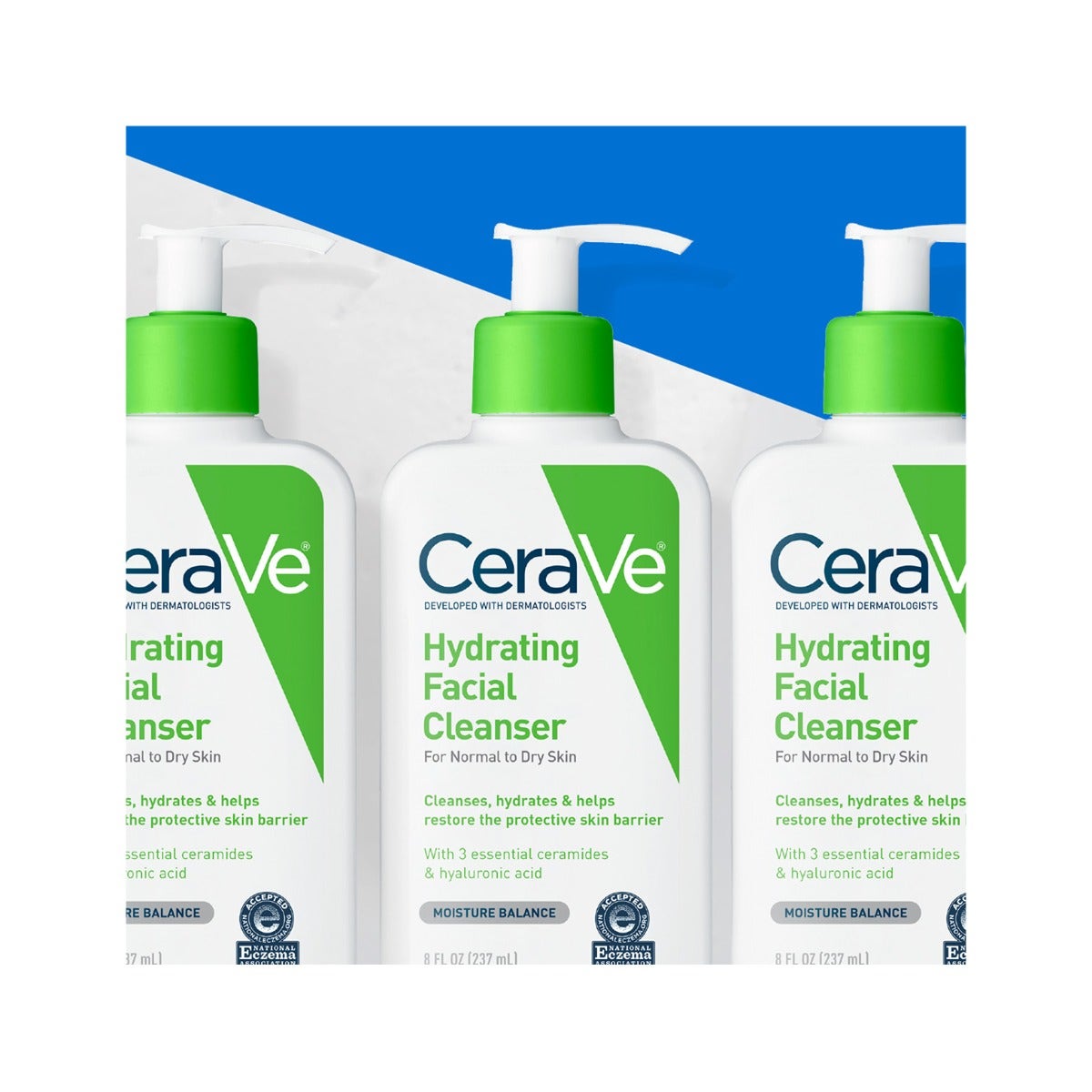 CeraVe Detergente Idratante Viso Pelle da Normale A Secca Con Acido Ialuronico E Ceramidi  236ml-6
