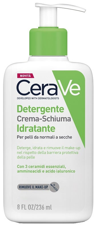 CeraVe Detergente Crema Schiuma Idratante Pelli Normali-Secche 236ml-1