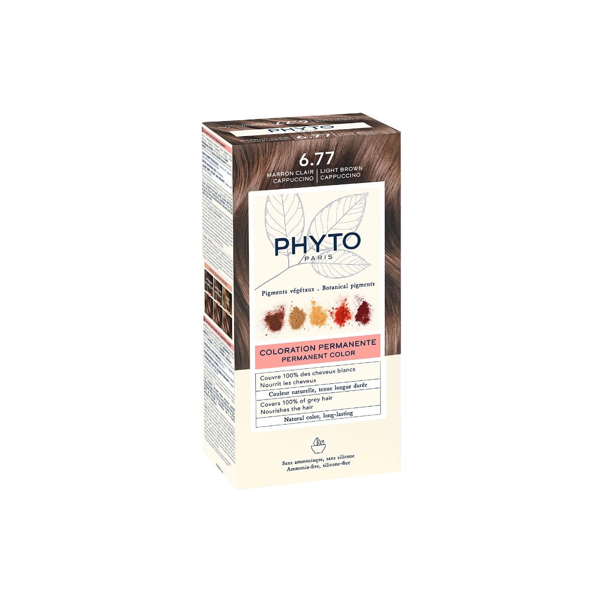 Phyto Phytocolor 6.77 Marrone Chiaro Cappuccino Colorazione Permanente Per Capelli-0