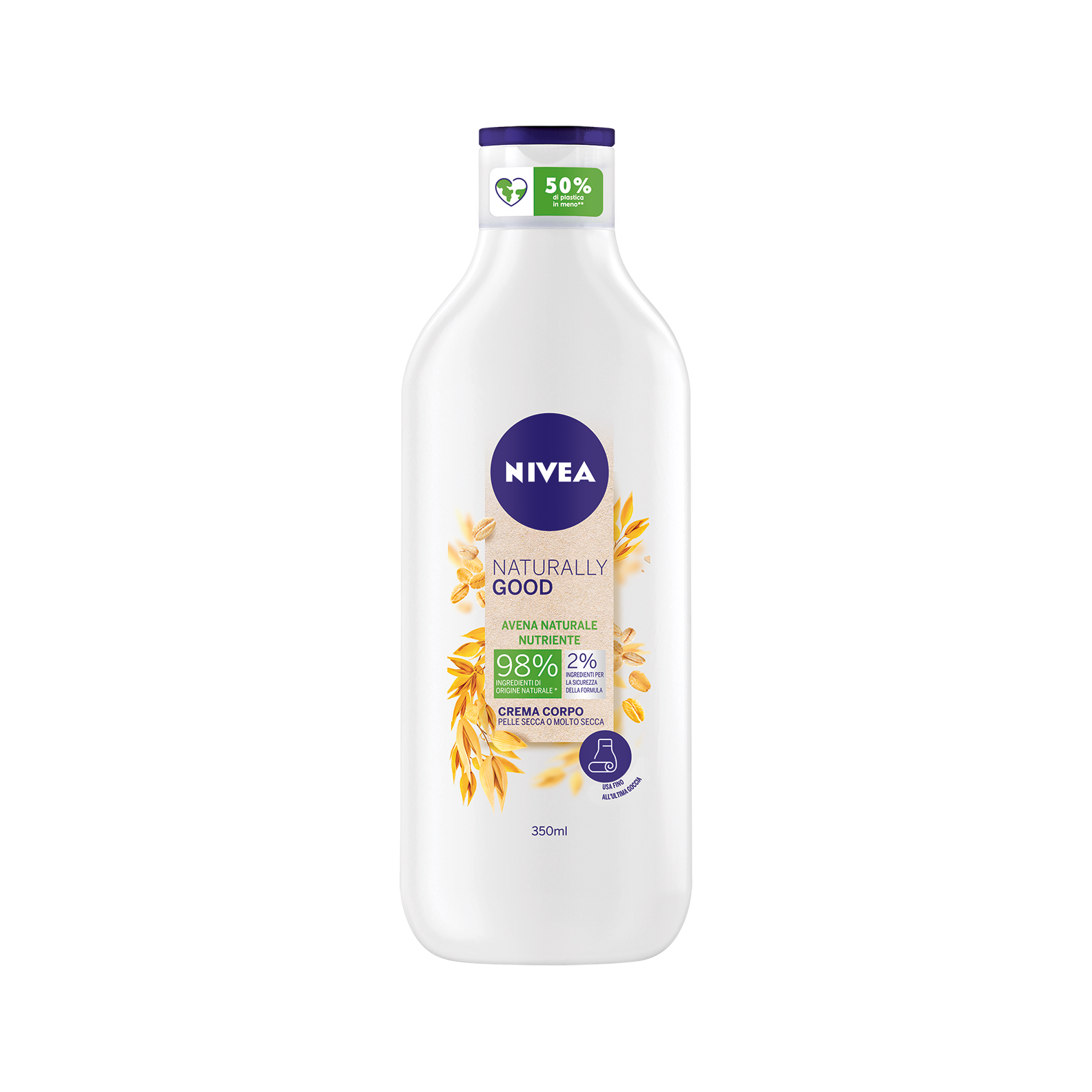 Nivea Crema Corpo Naturally Good Avena 350ml  - 1