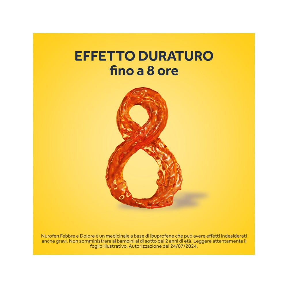 Nurofen Febbre Dolore Bambini 200mg/5ml Sospensione Orale Fragola 100ml-14