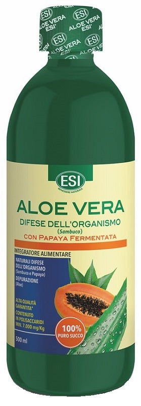 Esi Aloe Vera Difese Dell'organismo Sambuco con Papaya Fermentata Succo 500 ml