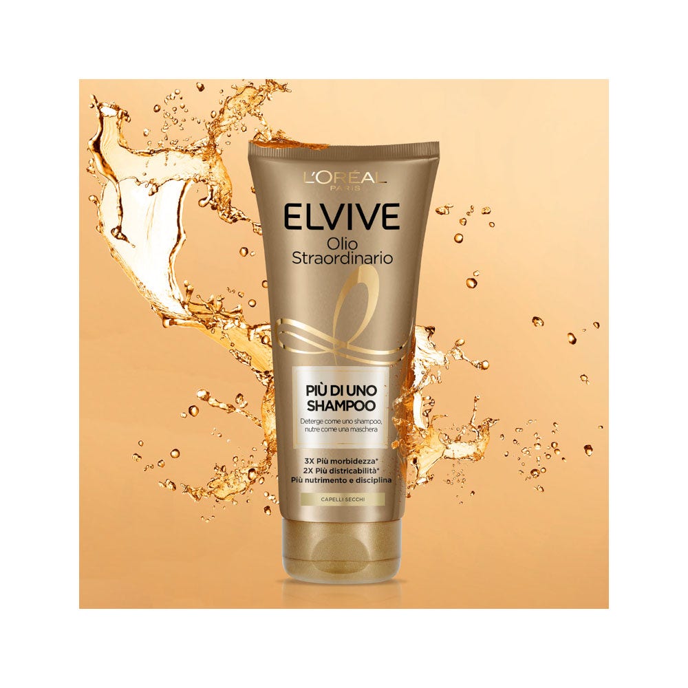 L'Oréal Paris Elvive Più Di Uno Shampoo Olio Straordinario Shampoo Nutriente Capelli Secchi 200ml-8