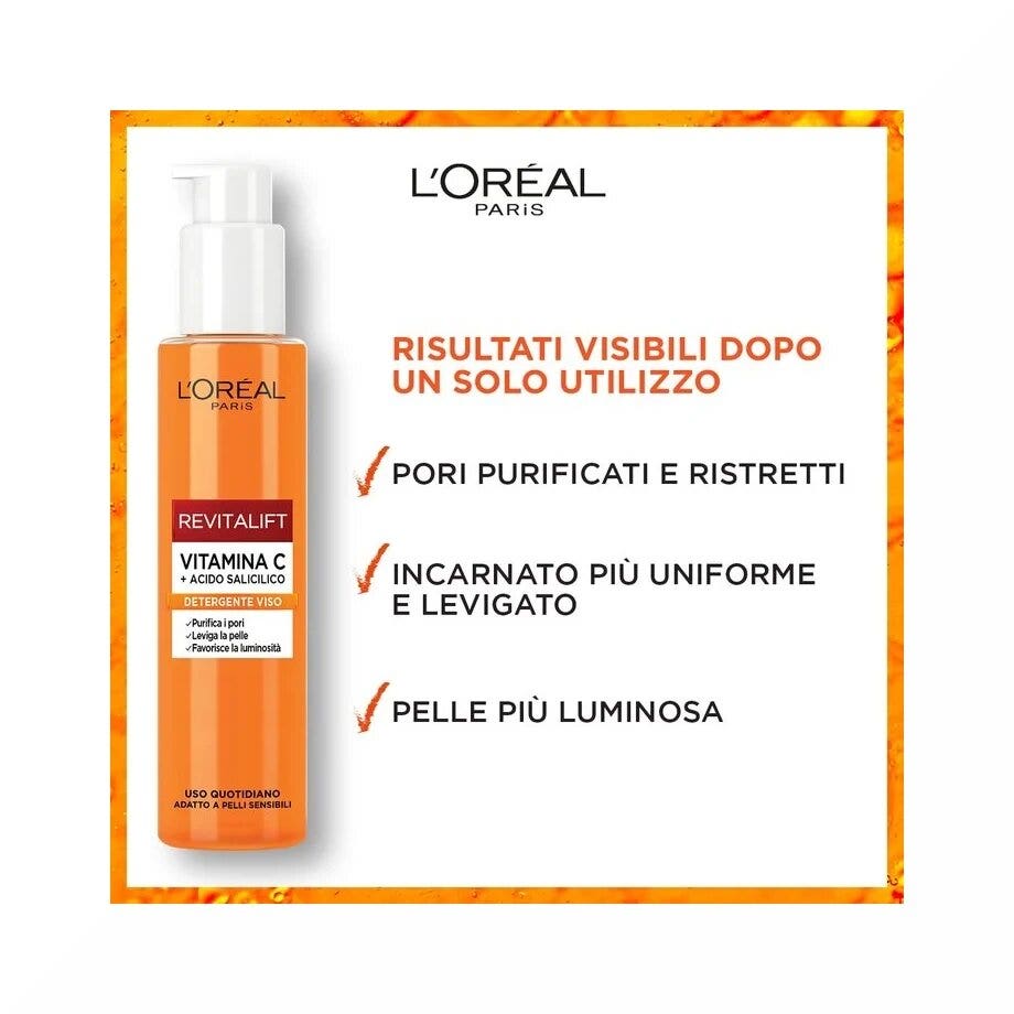 L'Oreal Paris Revitalift Detergente Viso Vitamina C + Acido Salicilico 150ml-2