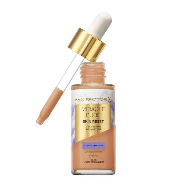 Max Factor Fondotinta Miracle Pure Skin Reset 2 in 1 Siero 30ml - Light To Medium-1