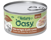 Oasy Wet Cat Natury Soft Jelly Pollo con Fegato e Patate Lattina 85 g