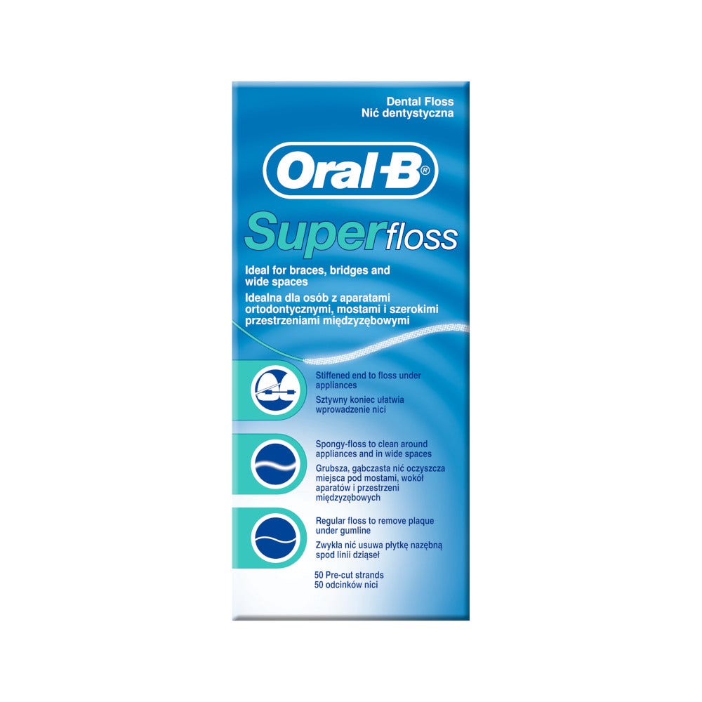 Filo Interdentale Oral-B Superfloss 50 Fili Pre-Tagliati  - 3