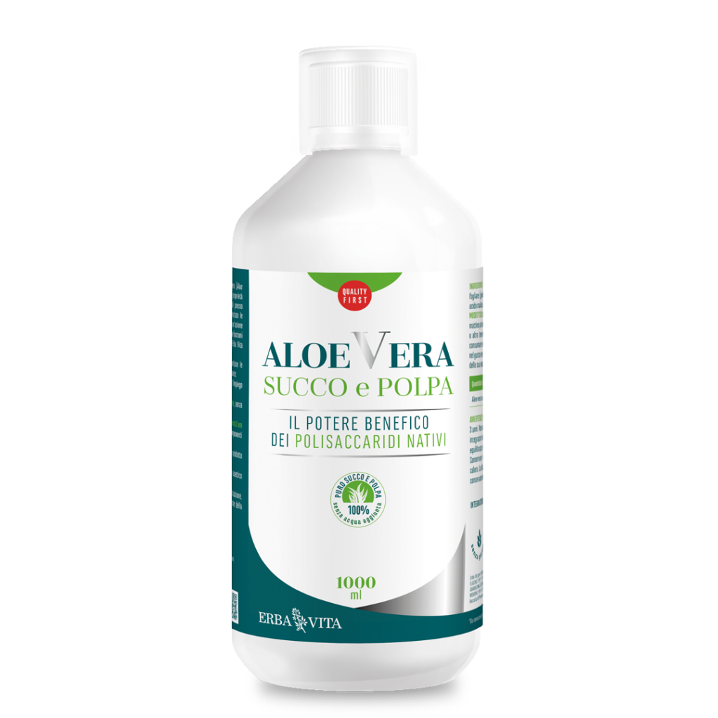 Erba Vita Aloe Vera Succo E Polpa 1000ml-1