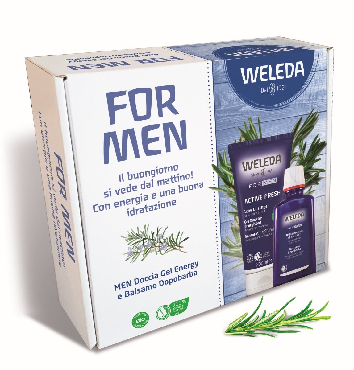 Weleda Cofanetto Uomo Doccia Gel Energy 200ml + Balsamo Dopobarba 100ml-1