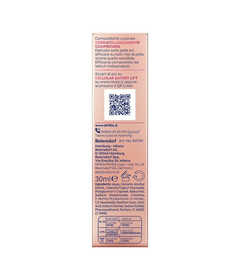 Nivea Cellular Expert Lift Siero Lift 3-zone Viso Antirughe Per Un Effetto Lifting 30ml-5