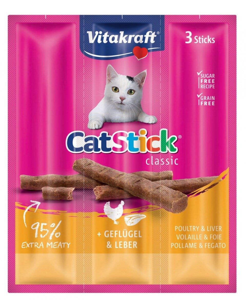 Vitakraft CatStick Gusto Pollo&fegato Snack Gatti Adulti Busta 3x18g-2